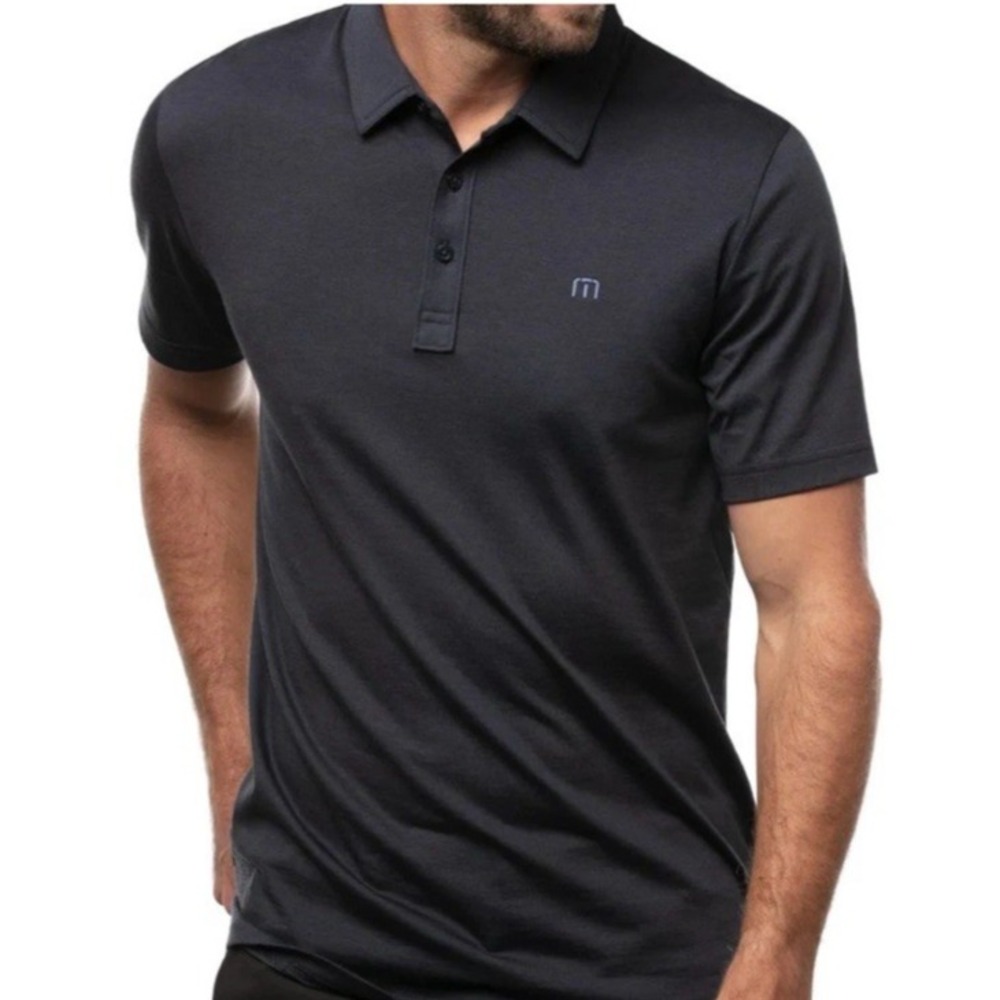 New Travis Mathew The Zinna Vintage Indigo Black Polo Size 3XL Nwts